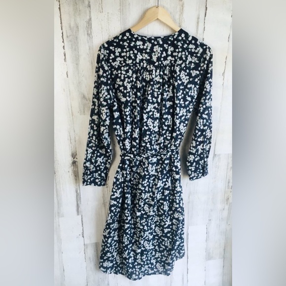 J Crew Tunic Dress Little Blooms Women S Long Sleeve Crew Neck Cotton Floral - Picture 5 of 7